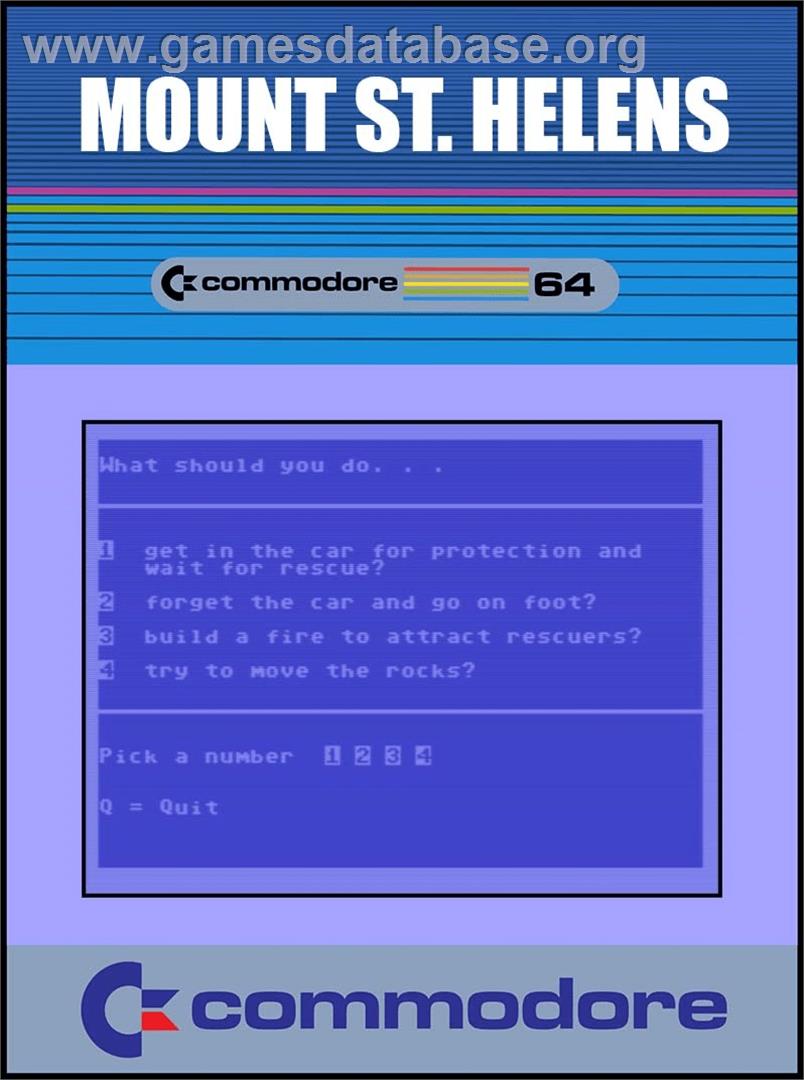 Mount St. Helens - Commodore 64 - Artwork - Box