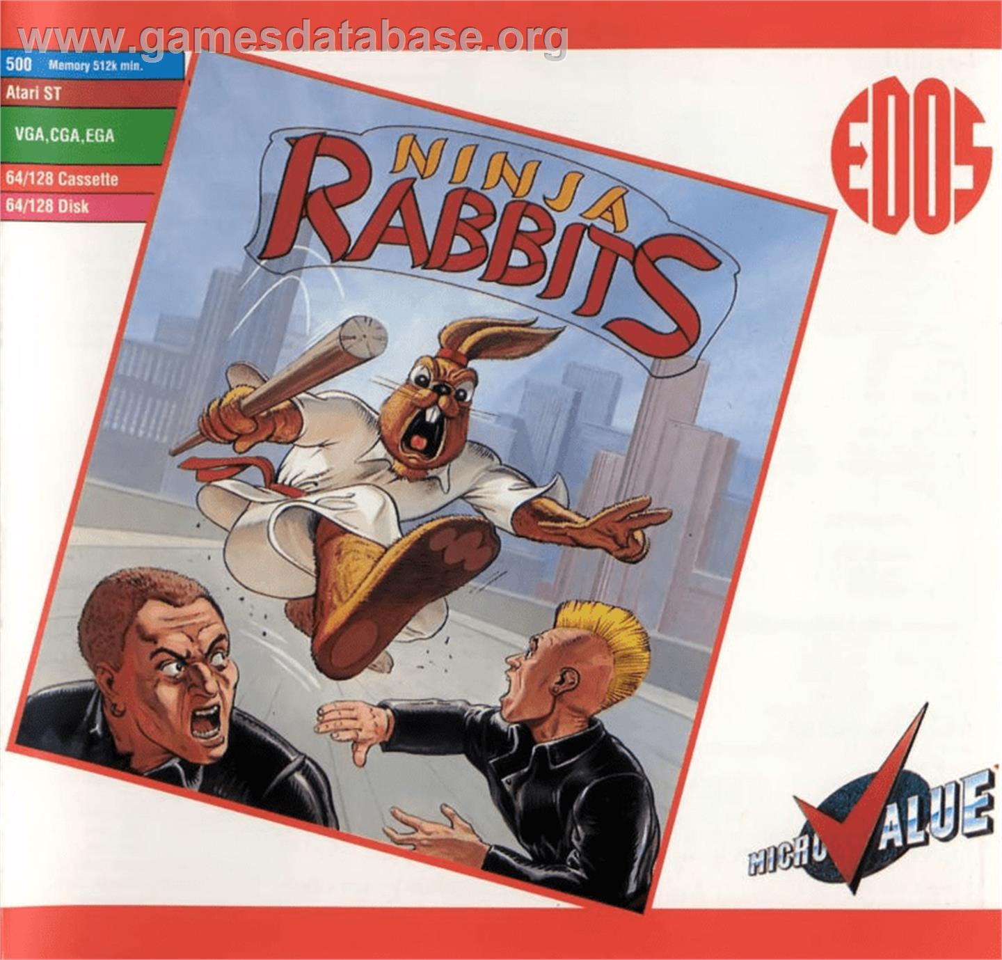 Ninja Rabbits - Commodore 64 - Artwork - Box
