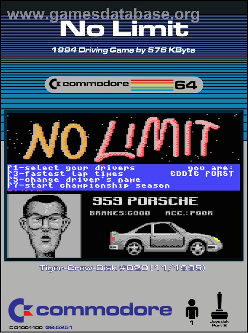 No Limit - Commodore 64 - Artwork - Box