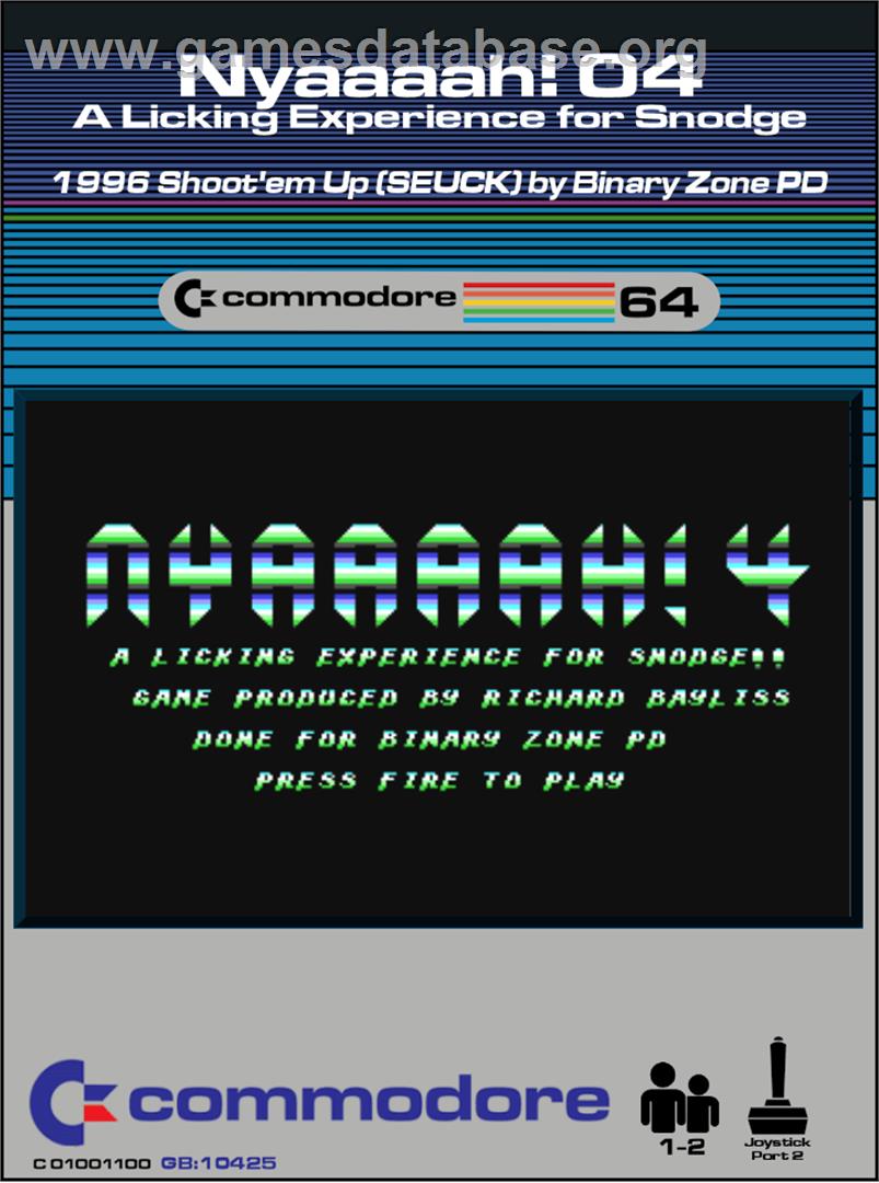 Nyaaaah! 04 - A Licking Experience For Snodge - Commodore 64 - Artwork - Box