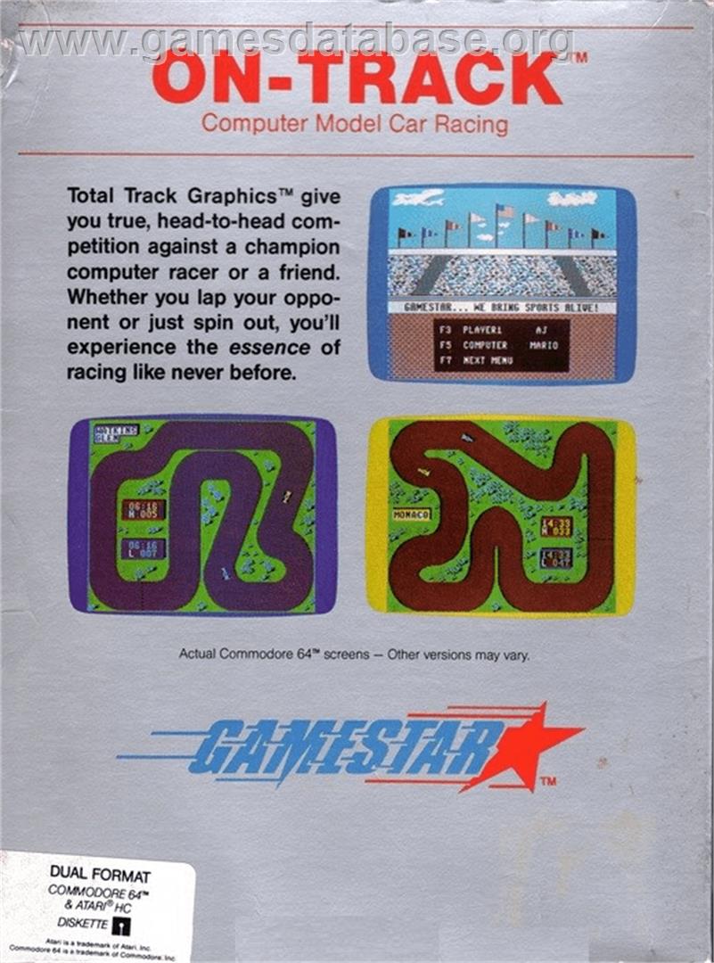 On-track Computer Model Car Racing - Commodore 64 - Artwork - Box