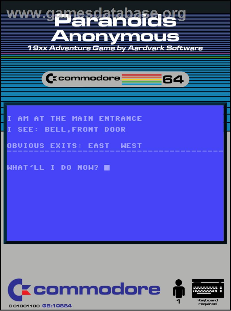 Paranoids Anonymous - Commodore 64 - Artwork - Box