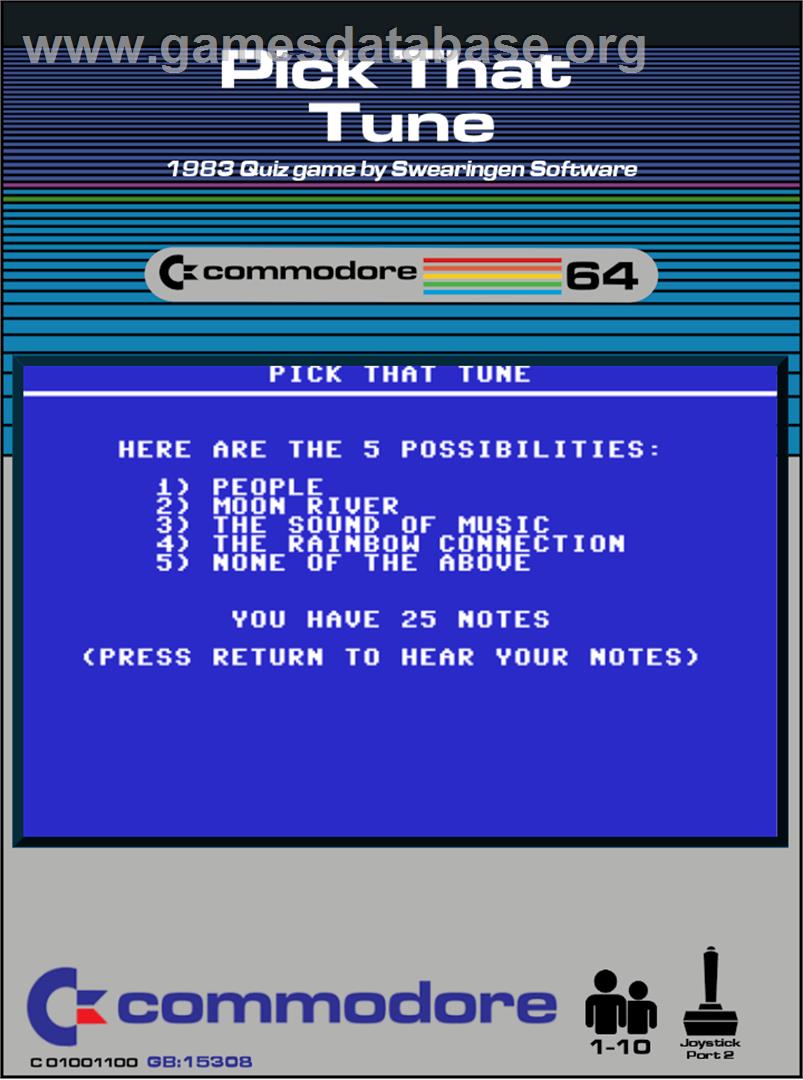 Pick That Tune - Commodore 64 - Artwork - Box