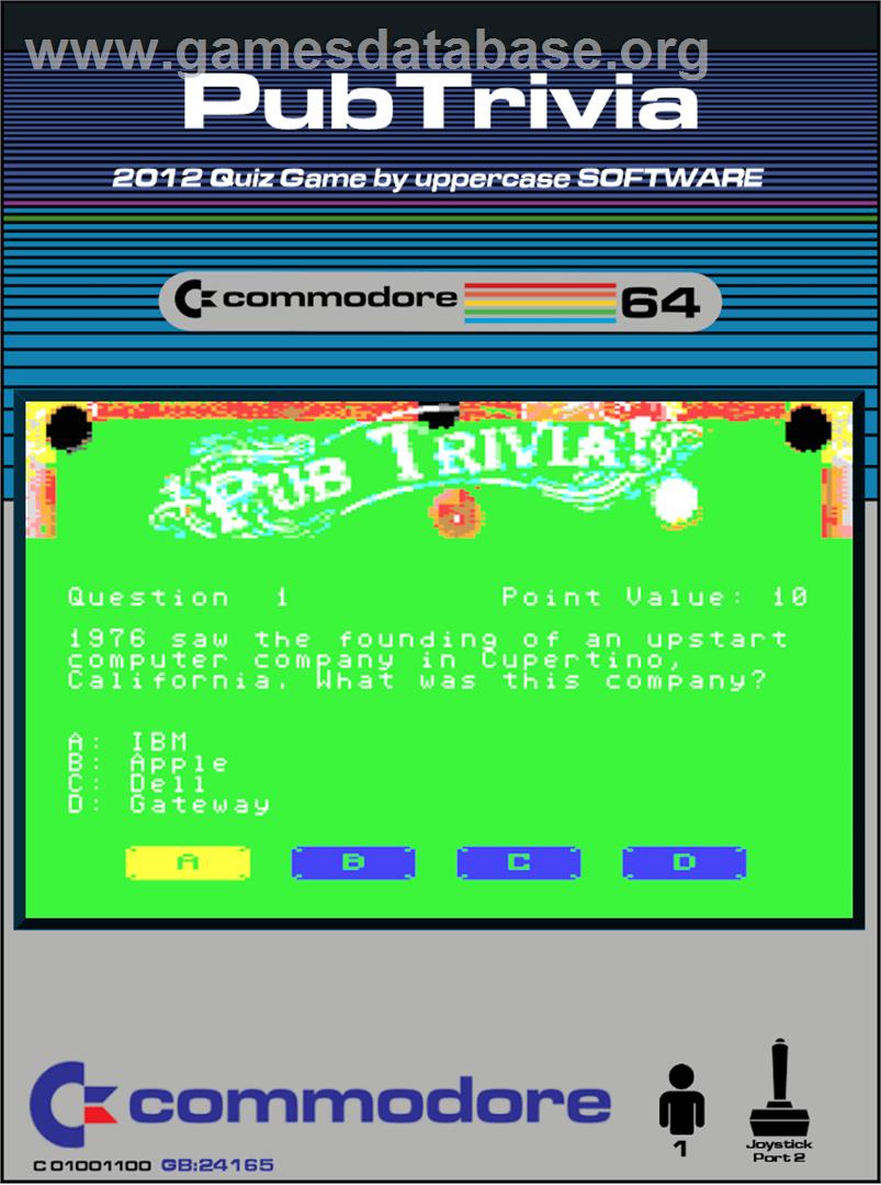 Pub Trivia Simulator - Commodore 64 - Artwork - Box