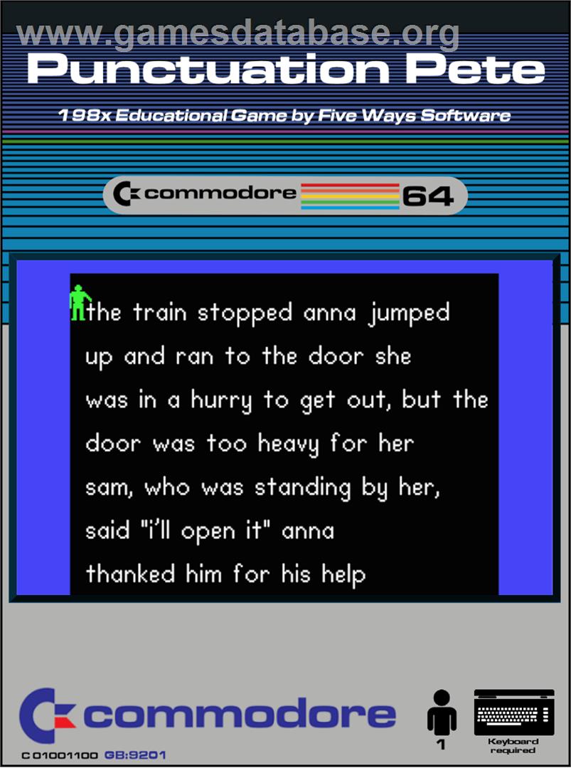 Punctuation Pete - Commodore 64 - Artwork - Box