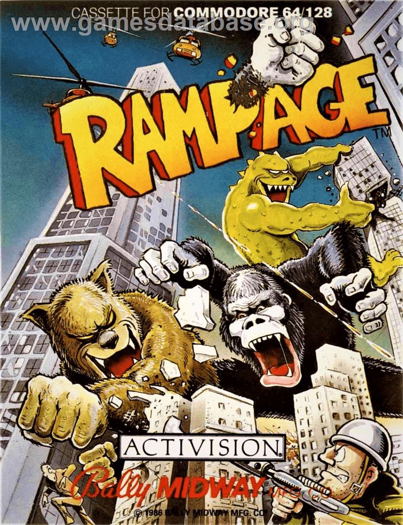 Rampage (EU Version) - Commodore 64 - Artwork - Box