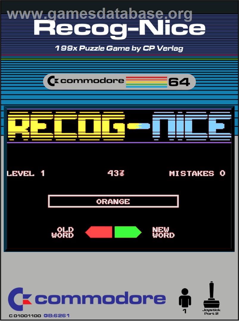 Recog-nice - Commodore 64 - Artwork - Box