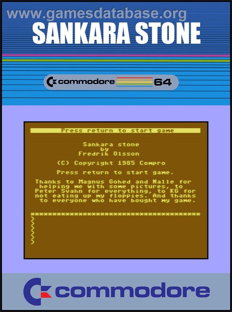 Sankara Stone - Commodore 64 - Artwork - Box