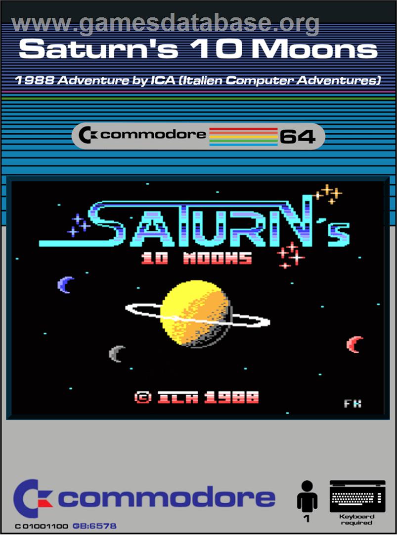 Saturn's 10 Moons - Commodore 64 - Artwork - Box