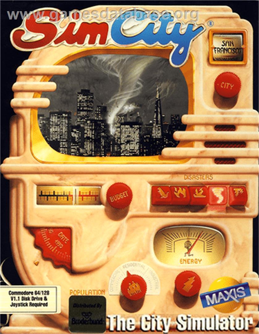 SimCity - Commodore 64 - Artwork - Box