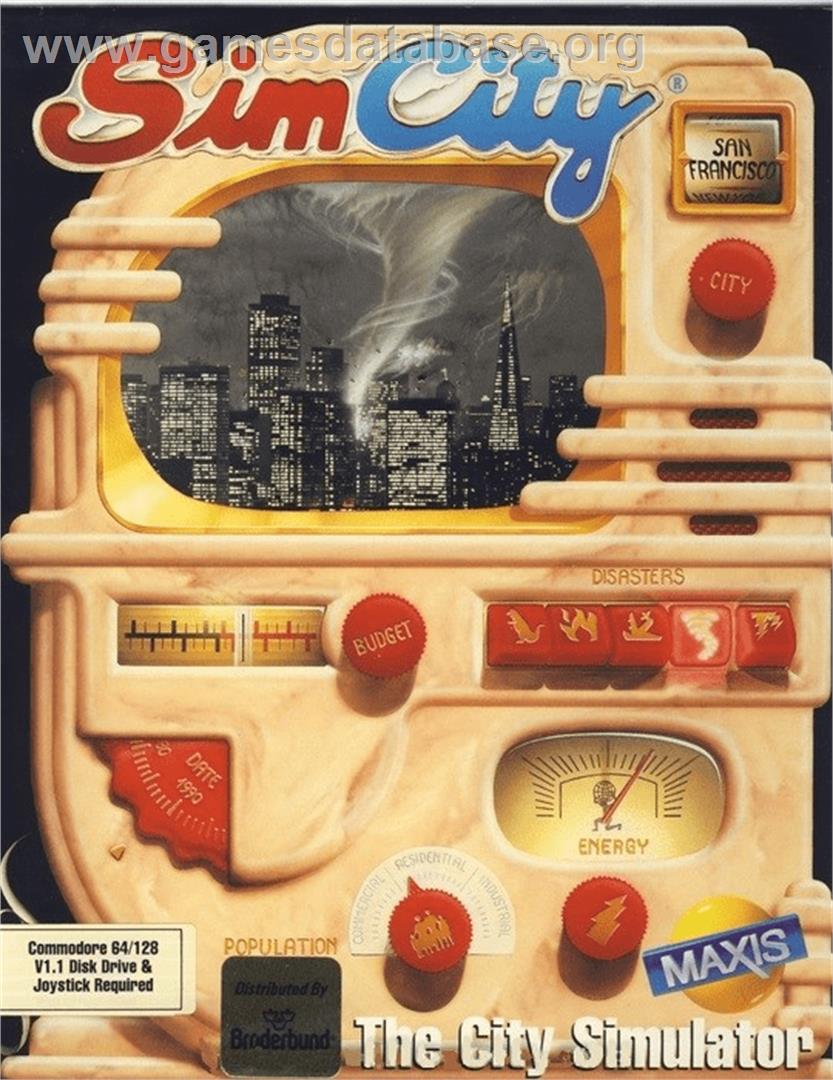 Sim City - Commodore 64 - Artwork - Box