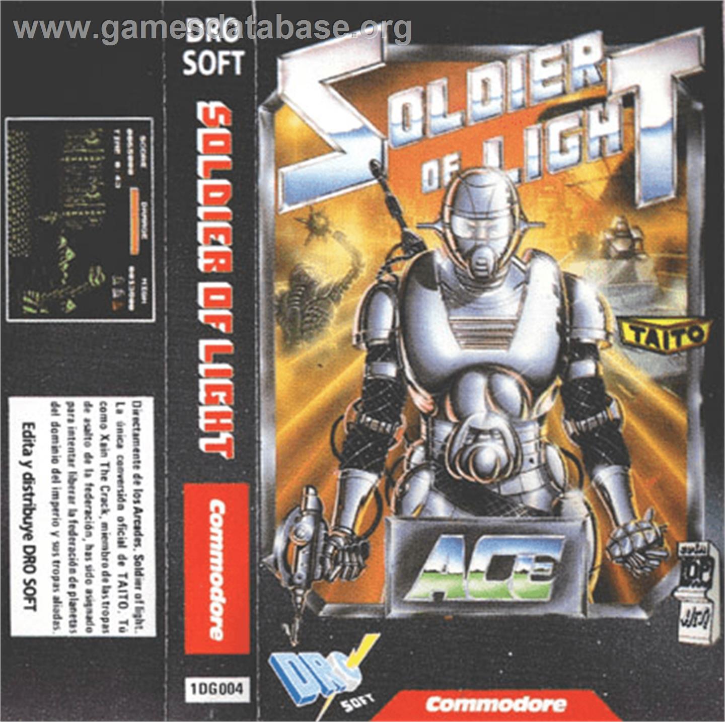 Soldier of Light - Commodore 64 - Artwork - Box