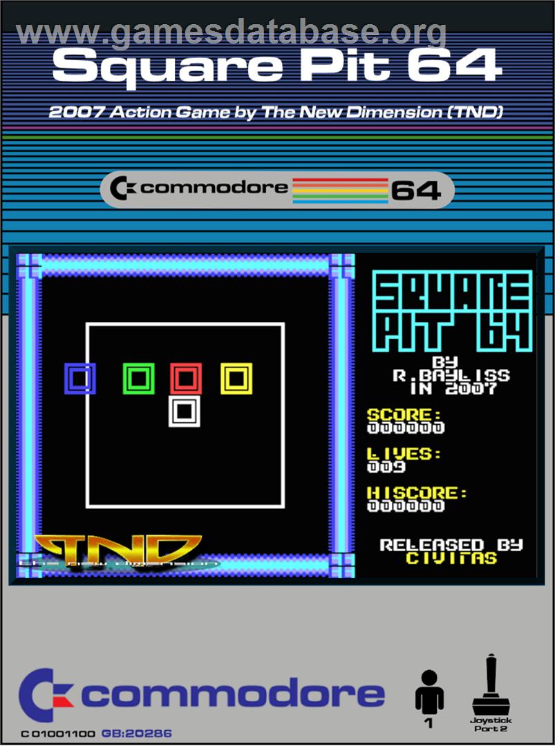 Square Pit 64 - Commodore 64 - Artwork - Box