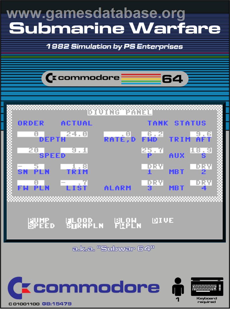 Submarine Warfare (1982) - Commodore 64 - Artwork - Box