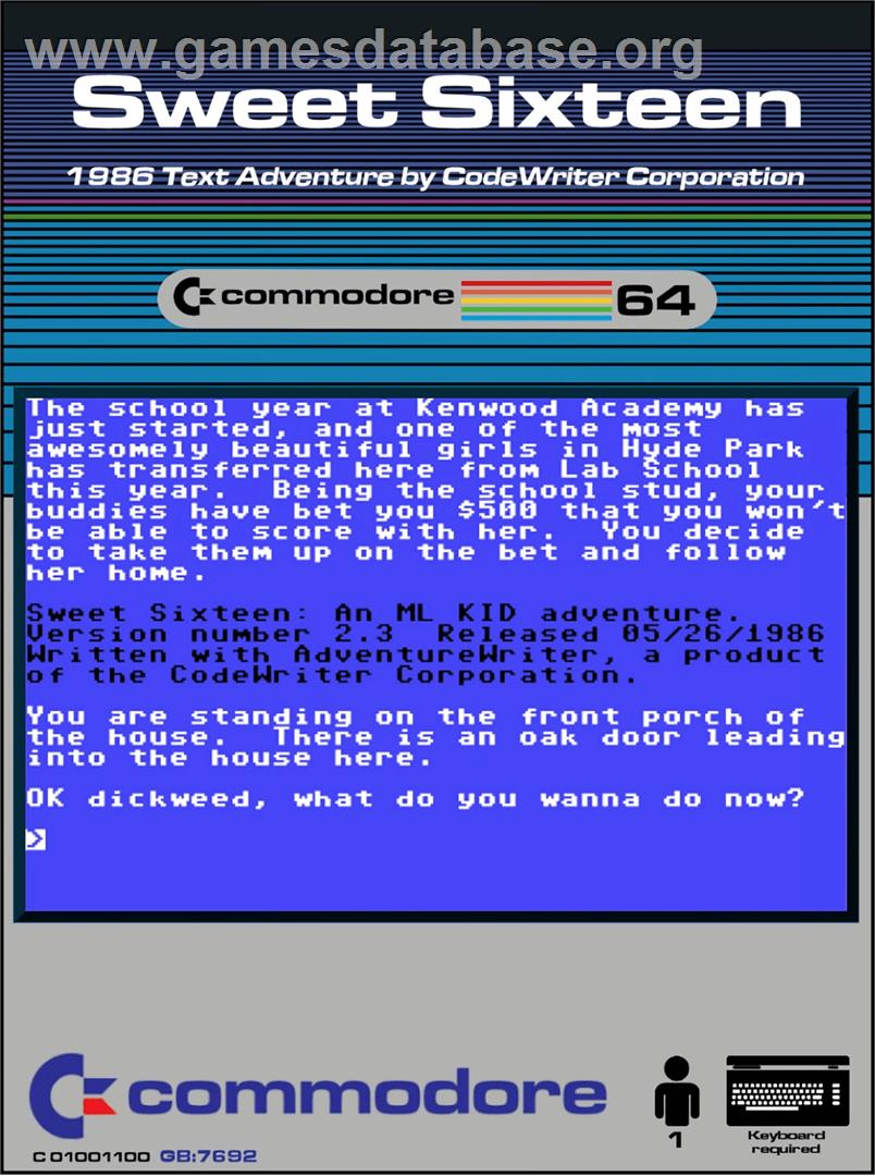 Sweet Sixteen - Commodore 64 - Artwork - Box