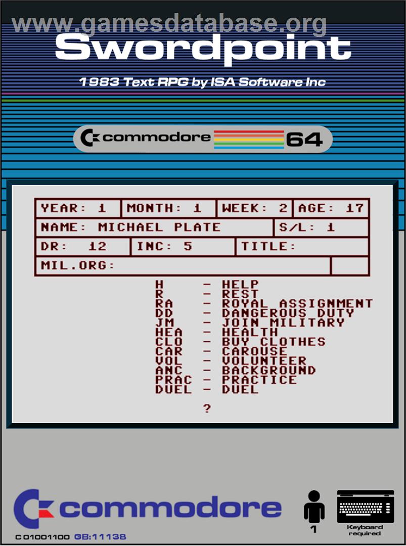 Swordpoint - Commodore 64 - Artwork - Box