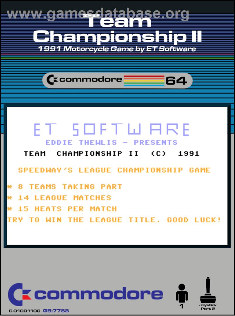 Team Championship 2 - Commodore 64 - Artwork - Box