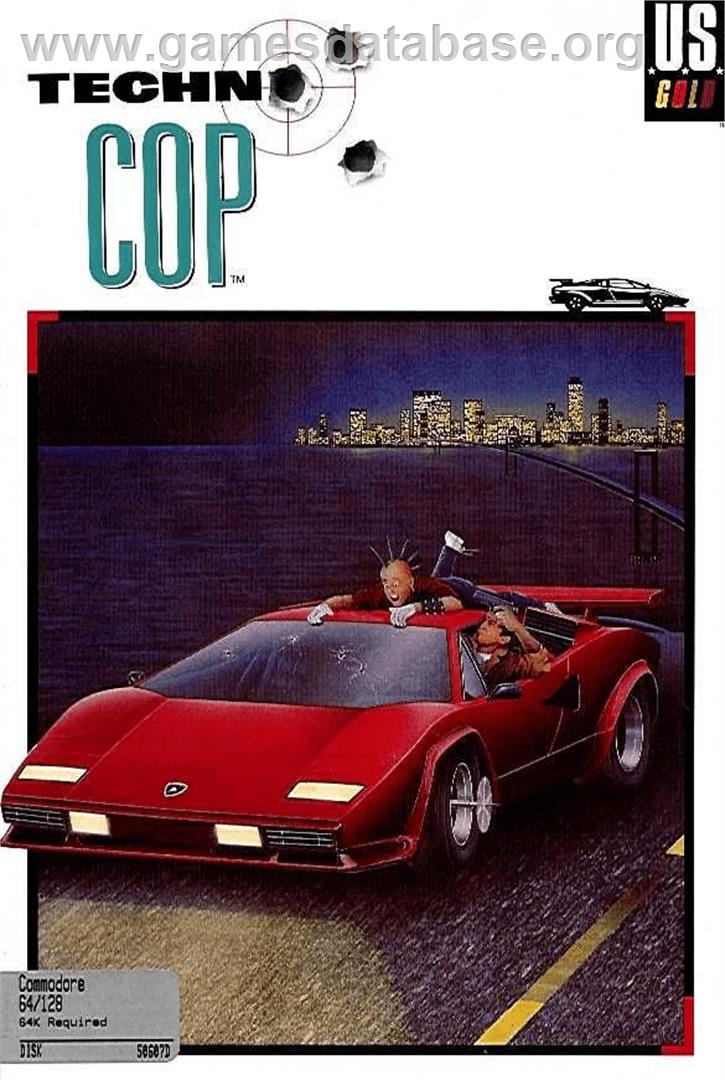 Techno Cop - Commodore 64 - Artwork - Box