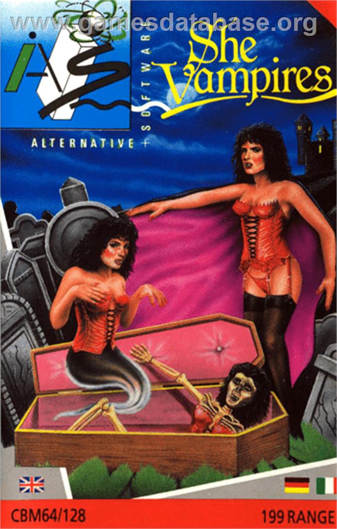 The Astonishing Adventures of Mr. Weems and the She Vampires - Commodore 64 - Artwork - Box