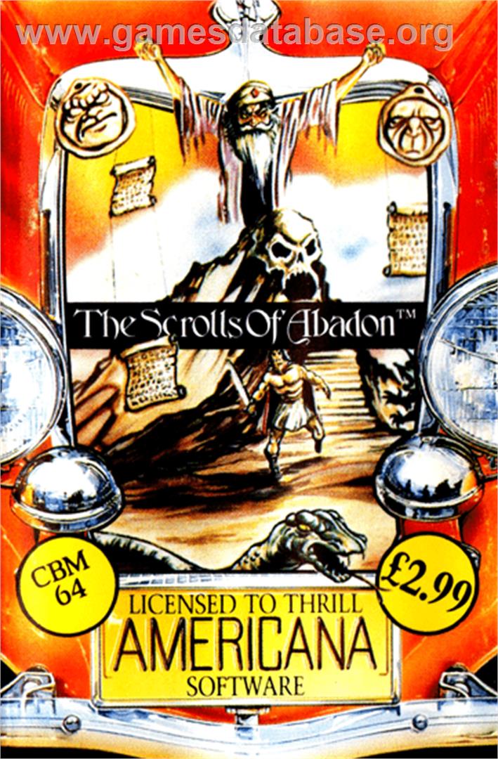 The Scrolls of Abadon - Commodore 64 - Artwork - Box
