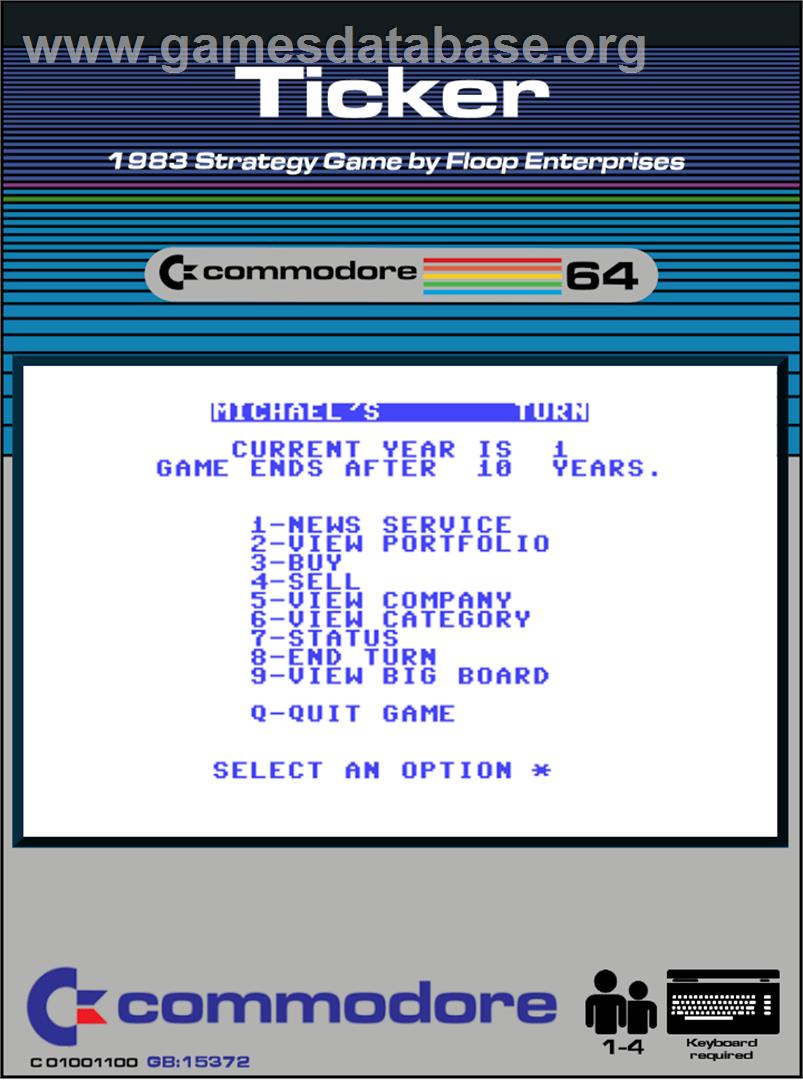 Ticker - Commodore 64 - Artwork - Box