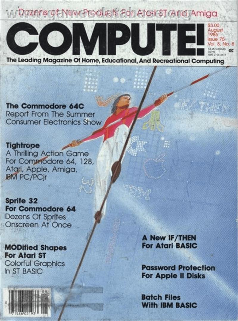 Tight-rope - Commodore 64 - Artwork - Box