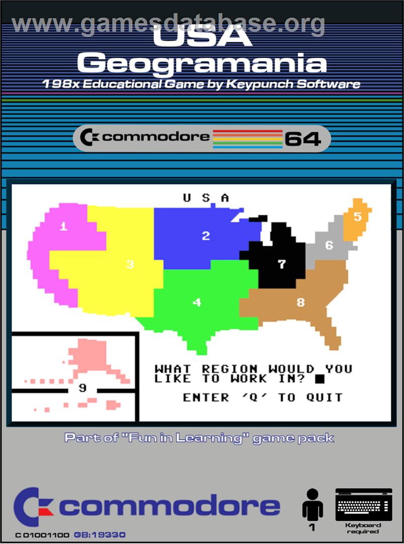Usa Geogramania - Commodore 64 - Artwork - Box