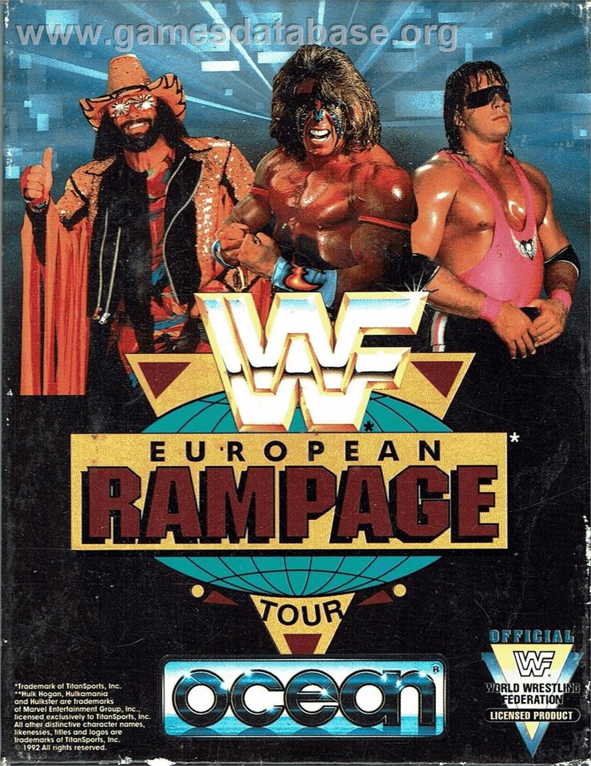WWF European Rampage Tour - Commodore 64 - Artwork - Box