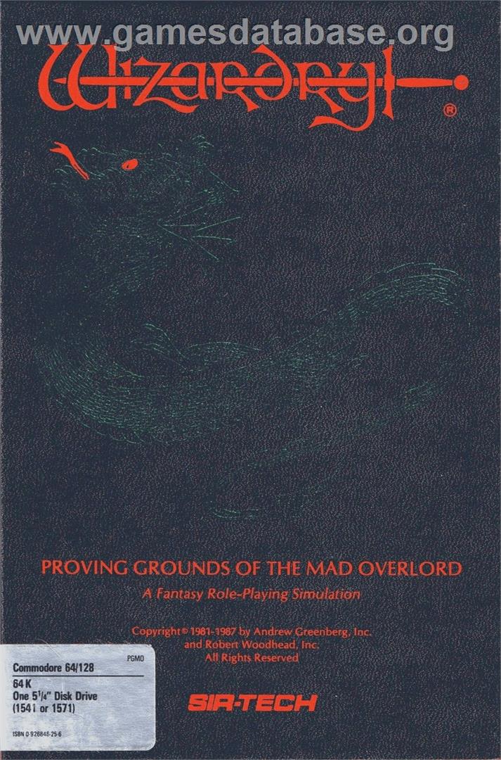 Wizardry - Proving Grounds Of The Mad Overlord - Commodore 64 - Artwork - Box