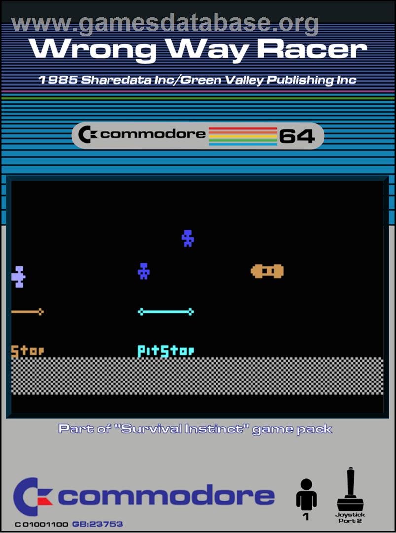Wrong Way Racer - Commodore 64 - Artwork - Box