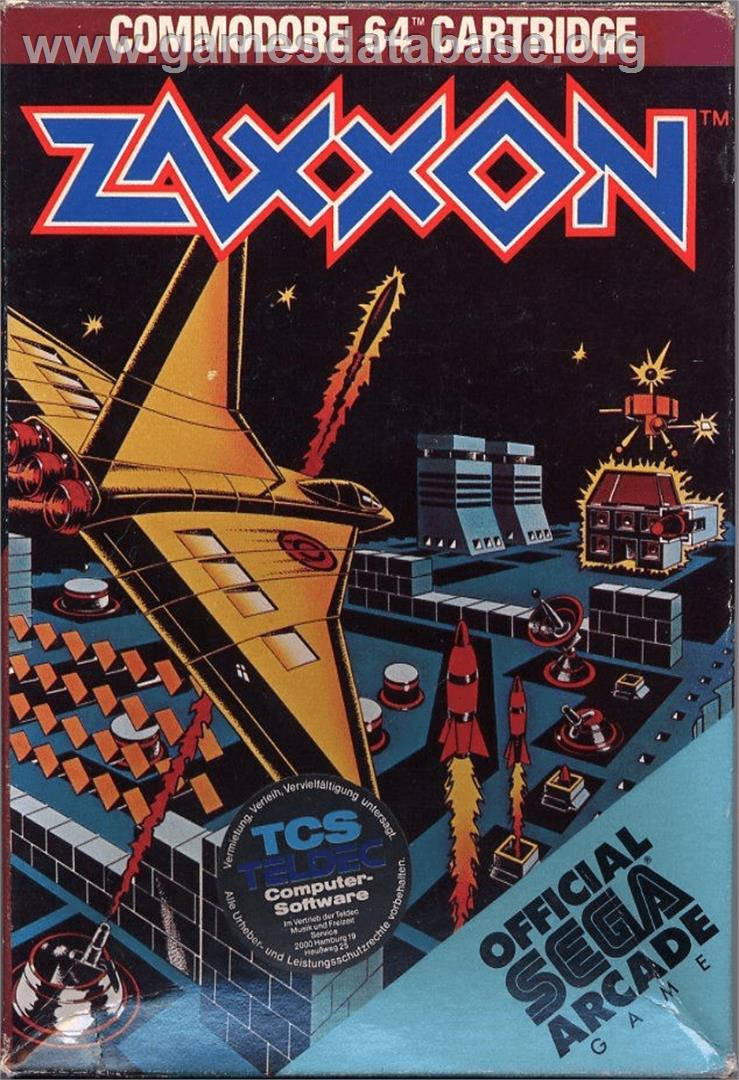 Zaxxon (US Gold / SEGA) - Commodore 64 - Artwork - Box