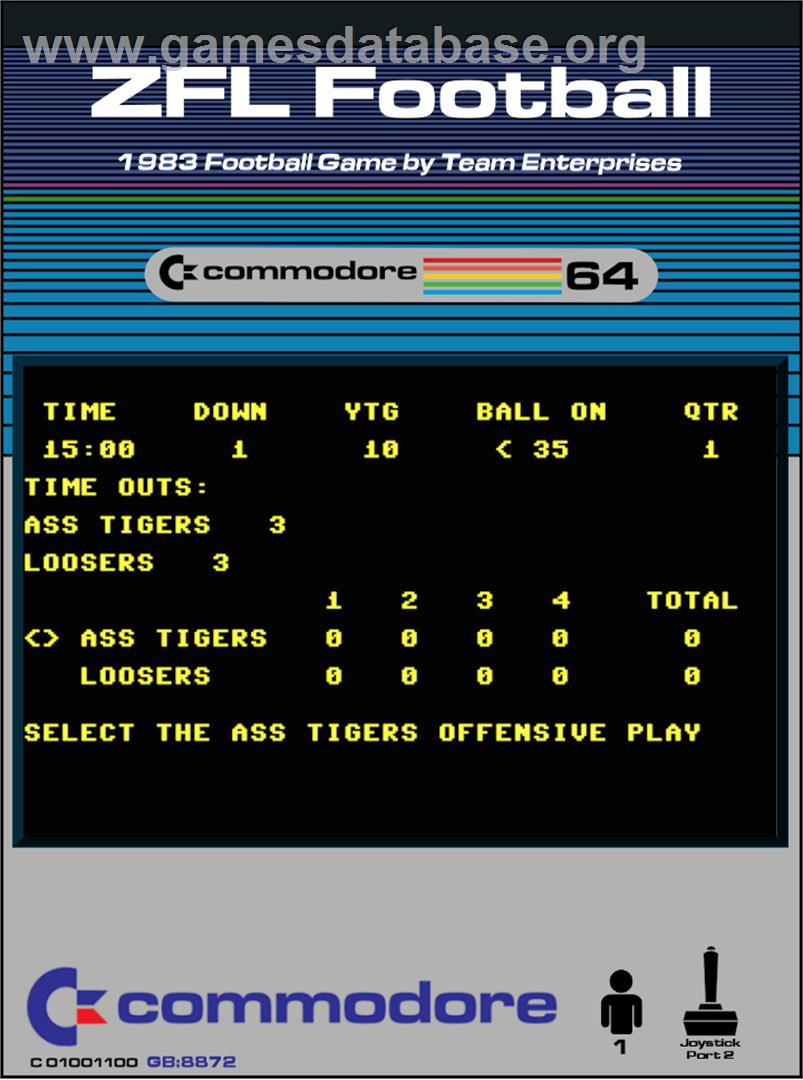 Zfl Football - Commodore 64 - Artwork - Box