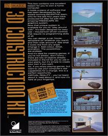Box back cover for 3-d Adventure on the Commodore 64.