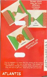 Box back cover for 3-d Glooper on the Commodore 64.