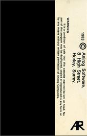 Box back cover for 3d Time Trek on the Commodore 64.