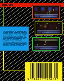 Box back cover for 5th Gear on the Commodore 64.