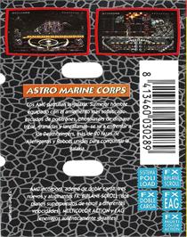 Box back cover for A.M.C.: Astro Marine Corps on the Commodore 64.