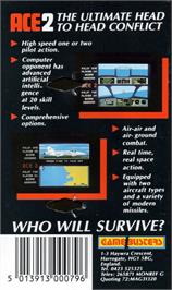 Box back cover for Ace 2 (Preview) on the Commodore 64.