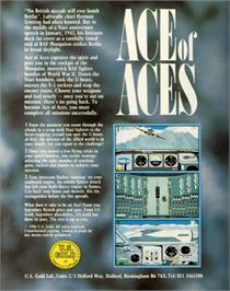 Box back cover for Ace of Aces on the Commodore 64.