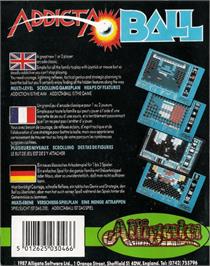 Box back cover for Addicta Ball on the Commodore 64.