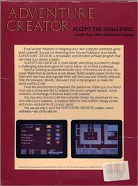 Box back cover for Adventure Creator on the Commodore 64.