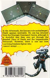 Box back cover for Aftermath (Alternative Software) on the Commodore 64.
