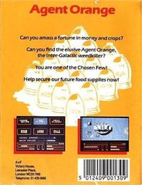 Box back cover for Agent Orange on the Commodore 64.