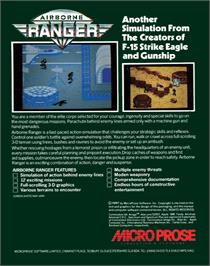 Box back cover for Airborne Ranger on the Commodore 64.
