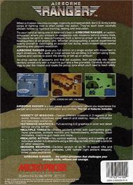 Box back cover for Airborne Ranger on the Commodore 64.