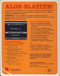 Box back cover for Alge-blaster! on the Commodore 64.