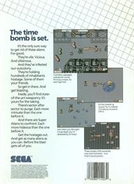 Box back cover for Alien Syndrome on the Commodore 64.
