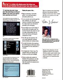 Box back cover for Alter Ego on the Commodore 64.