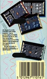 Box back cover for Amaurote (2022) on the Commodore 64.
