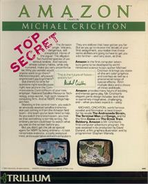 Box back cover for Amazon on the Commodore 64.